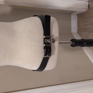 Michael Kors black belt women's pre-owned size large length 38 inch 5 belt holes